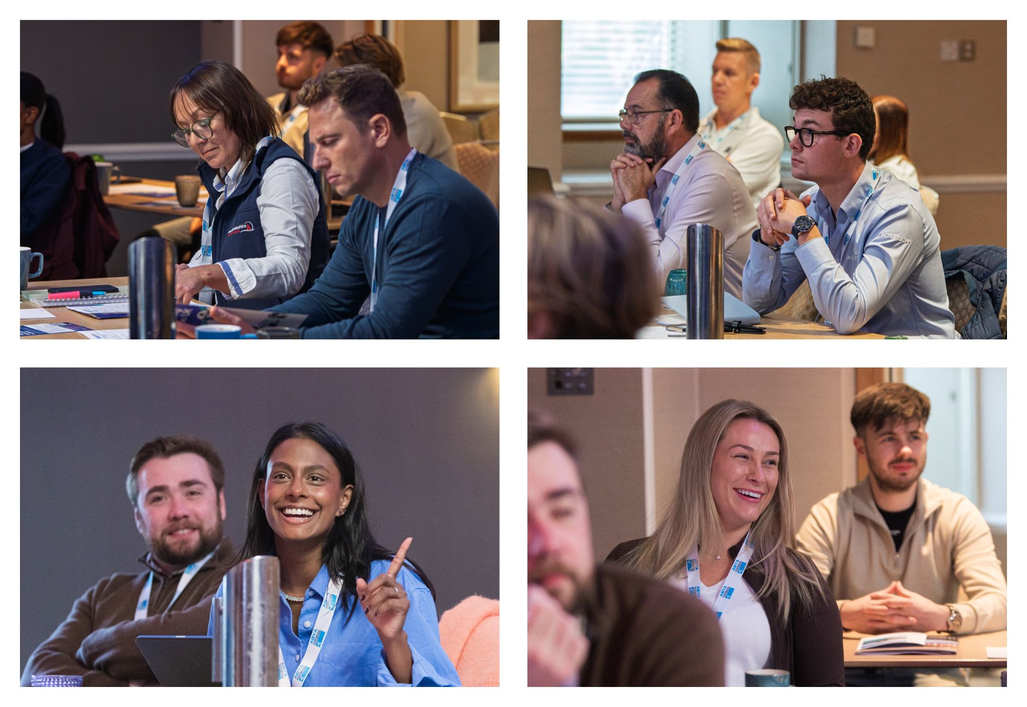 Delegates taking part in a classroom-based brokerage training session