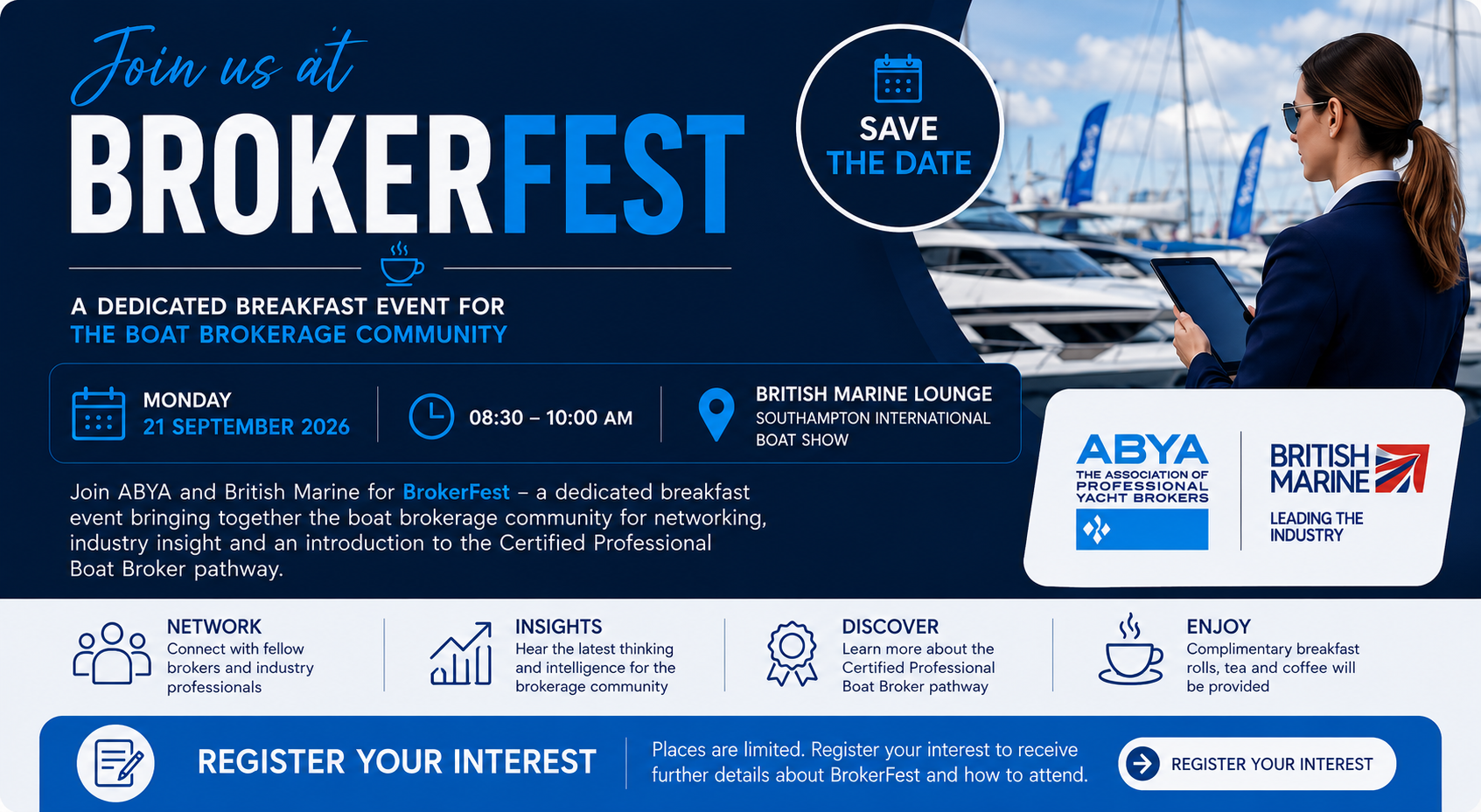BrokerFest - 21 September 2026 at Southampton International Boat Show