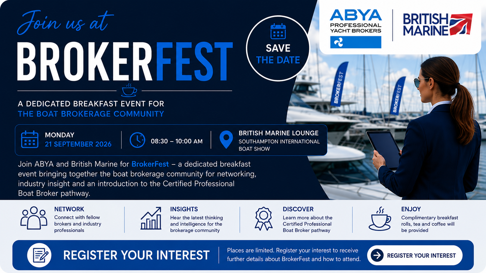 BrokerFest - 21 September 2026 at Southampton International Boat Show